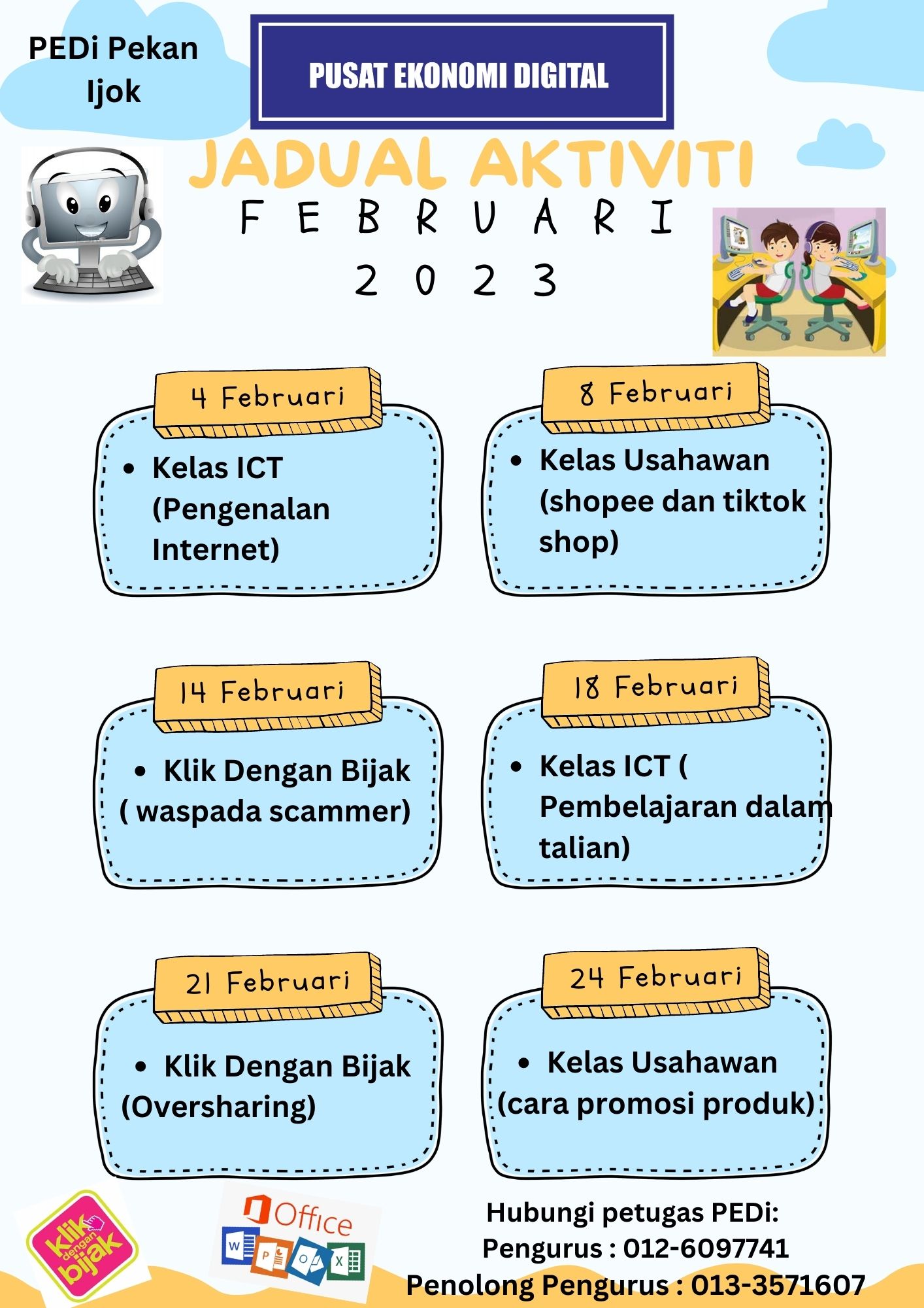 Blue Yellow Modern Weekly Schedule Planner