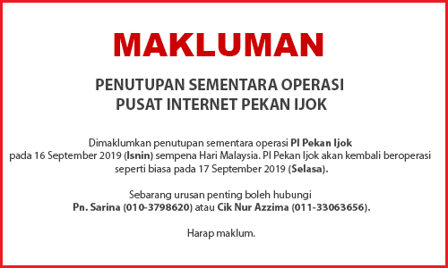 NOTIS PENUTUPAN PI hari malaysia